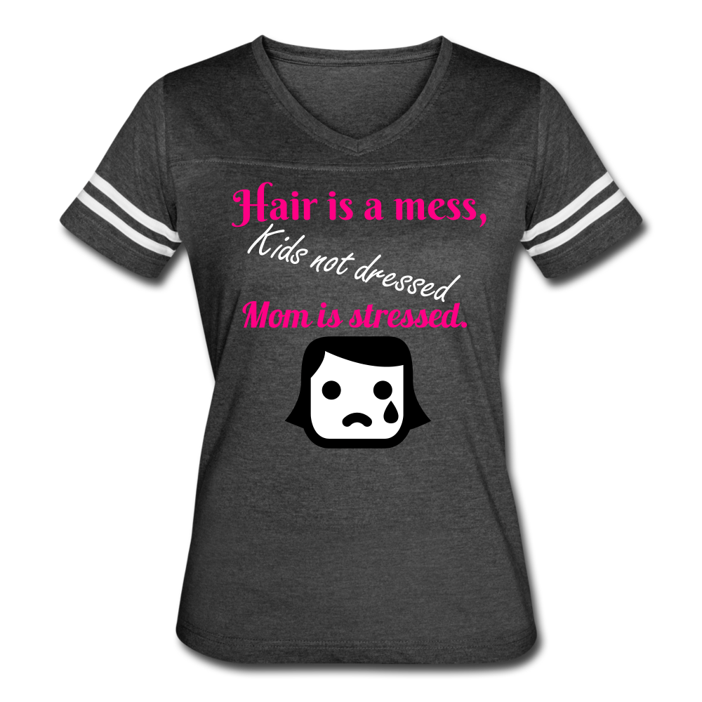 Mom is stressed Women’s Vintage Sport T-Shirt - vintage smoke/white