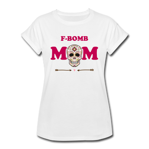 F-Bomb Mom Women's Relaxed Fit T-Shirt - white