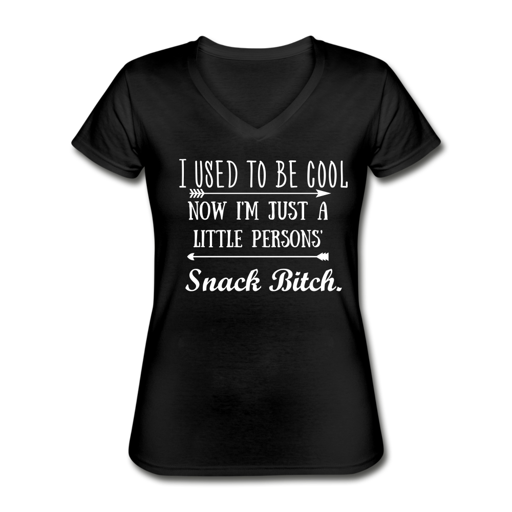 Snack bitch Women's V-Neck T-Shirt - black