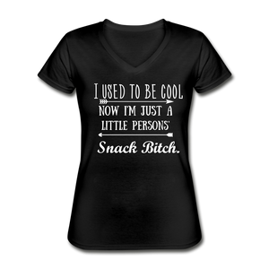 Snack bitch Women's V-Neck T-Shirt - black