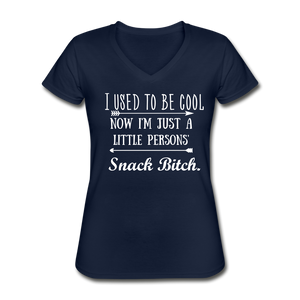 Snack bitch Women's V-Neck T-Shirt - navy