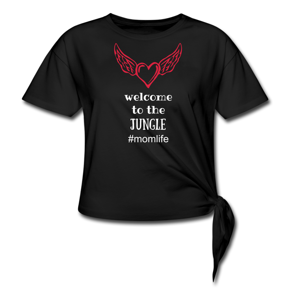 Welcome to the Jungle Women's Knotted T-Shirt - black