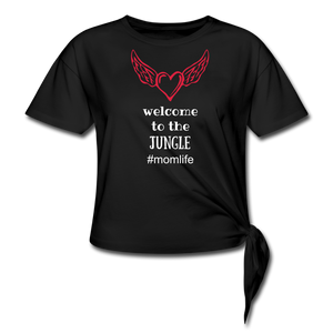 Welcome to the Jungle Women's Knotted T-Shirt - black