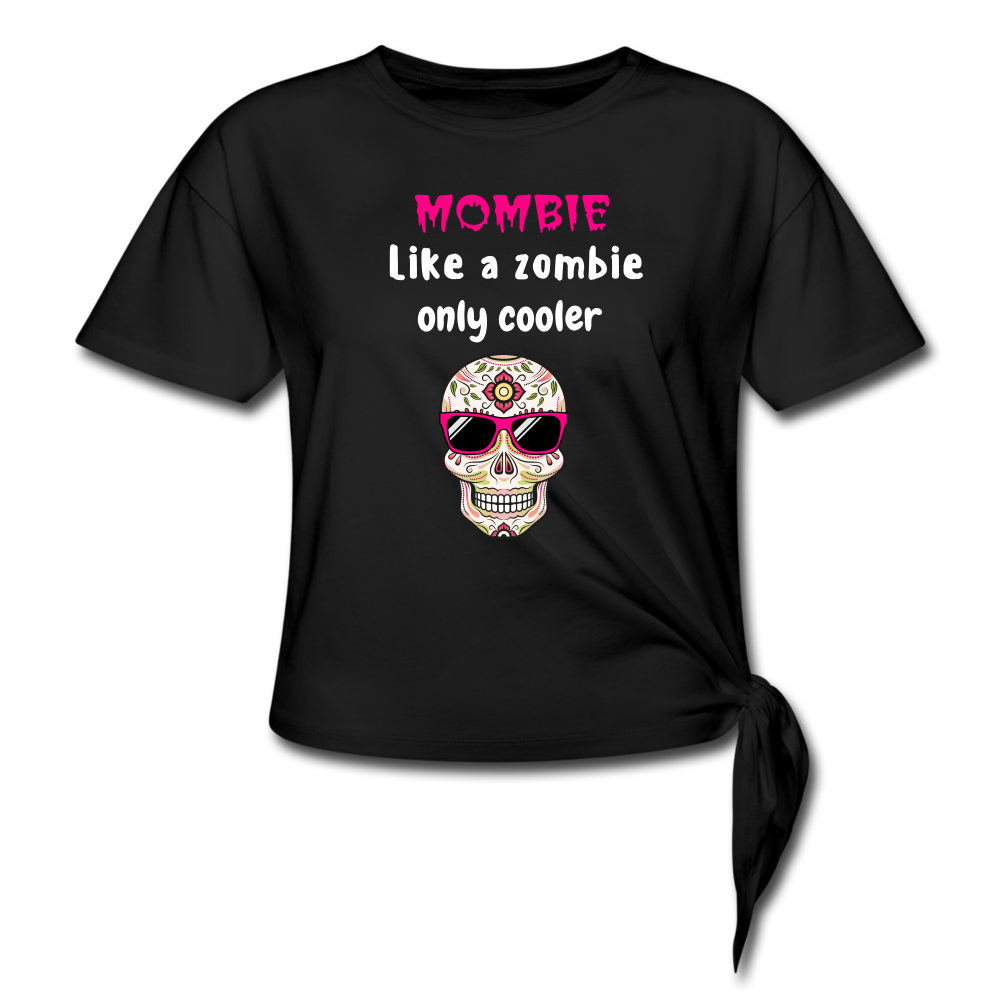 Mombie Women's Knotted T-Shirt - black