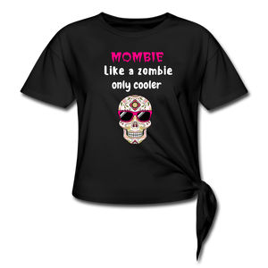 Mombie Women's Knotted T-Shirt - black