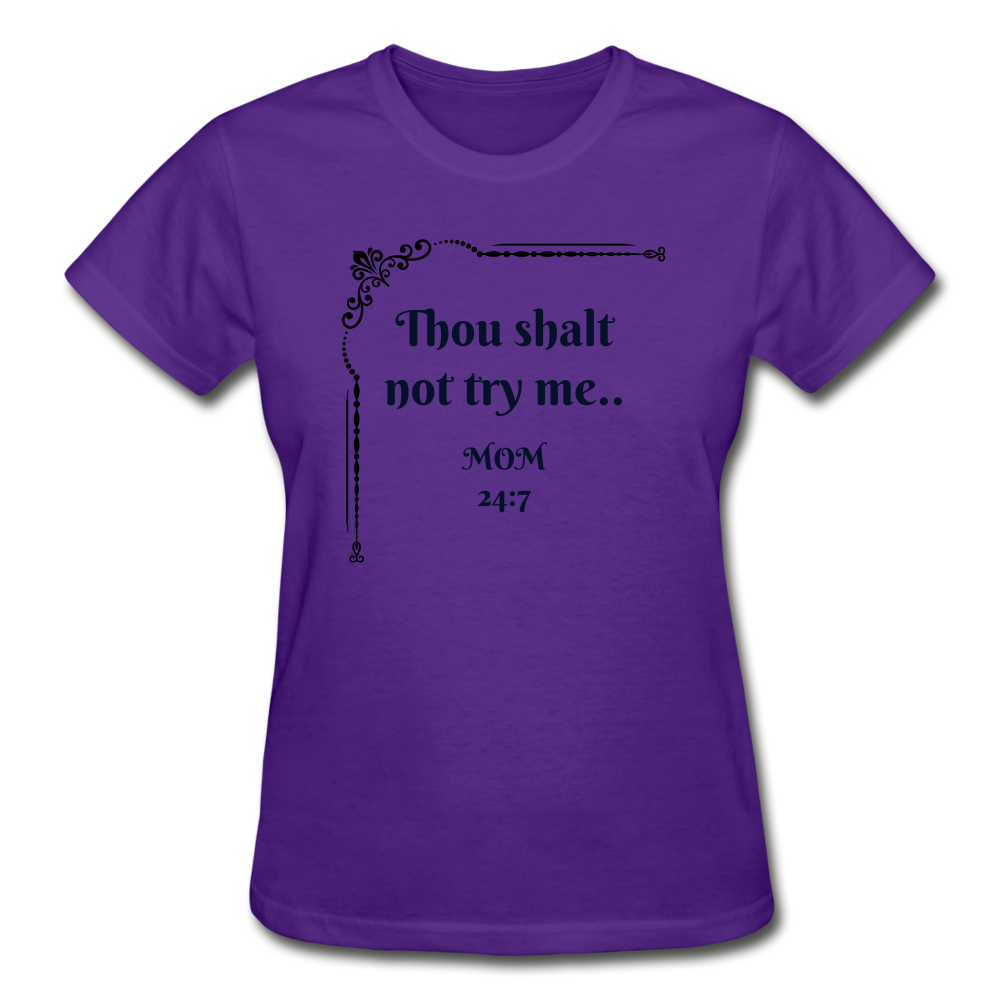 Mom 24:7Gildan Ultra Cotton Ladies T-Shirt - purple