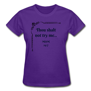 Mom 24:7Gildan Ultra Cotton Ladies T-Shirt - purple