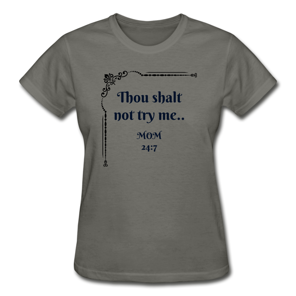 Mom 24:7Gildan Ultra Cotton Ladies T-Shirt - charcoal