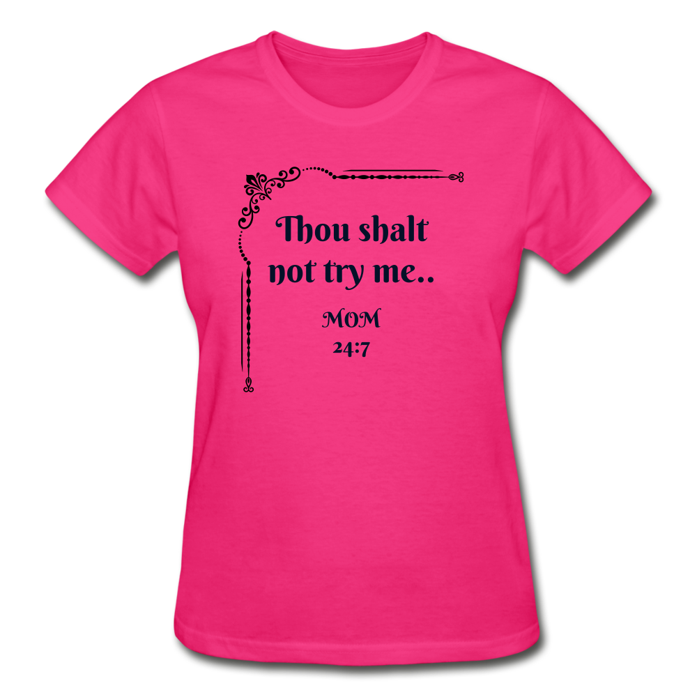 Mom 24:7Gildan Ultra Cotton Ladies T-Shirt - fuchsia