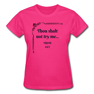 Mom 24:7Gildan Ultra Cotton Ladies T-Shirt - fuchsia