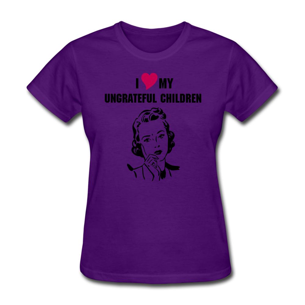 Ungrateful children women's shirt - purple