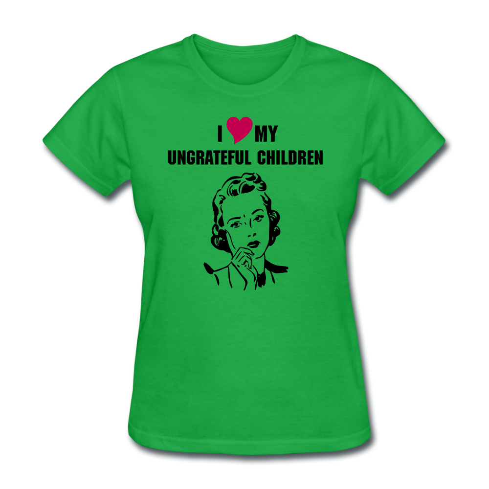 Ungrateful children women's shirt - bright green