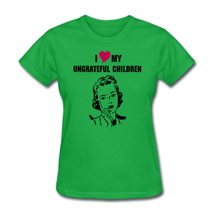 Ungrateful children women's shirt - bright green