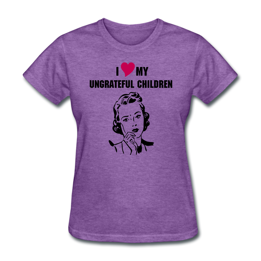 Ungrateful children women's shirt - purple heather