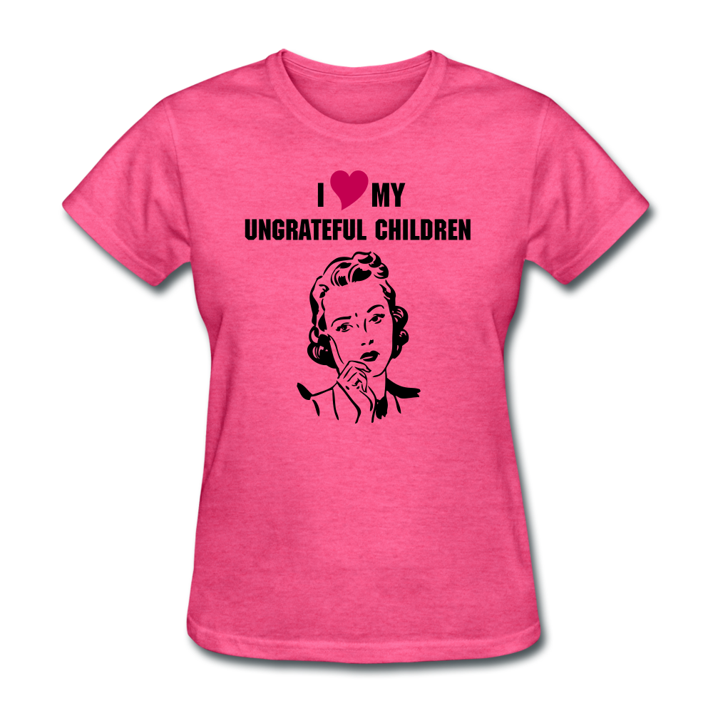 Ungrateful children women's shirt - heather pink