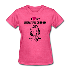 Ungrateful children women's shirt - heather pink